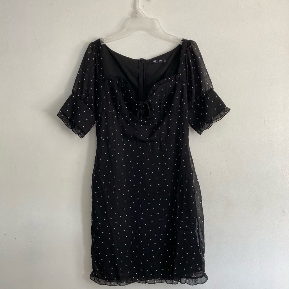 Nasty gal dress, poka dot pattern, size 4